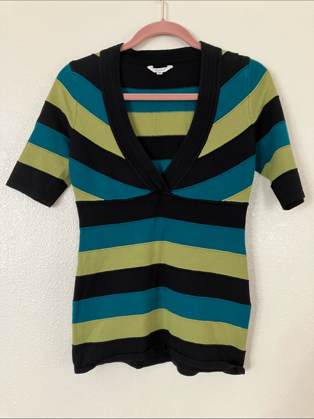 Studio Y Y2K Striped Knit Top, M